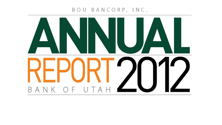 Bank of Utah 2012 Annual Report