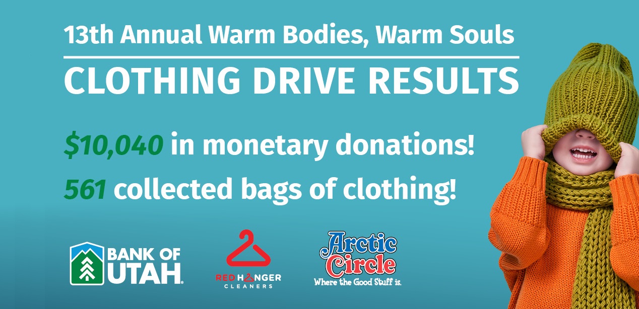 2025 Warm Bodies, Warm Souls results: 561 bags of clothing and $10,040 in monetary donations.