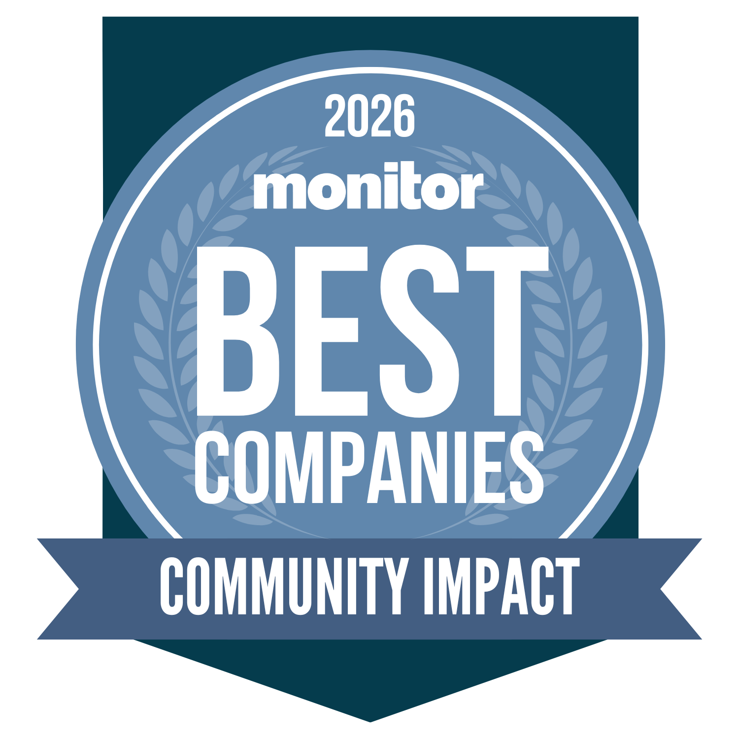 Monitor 2026 Best Companies Community Impact Badge
