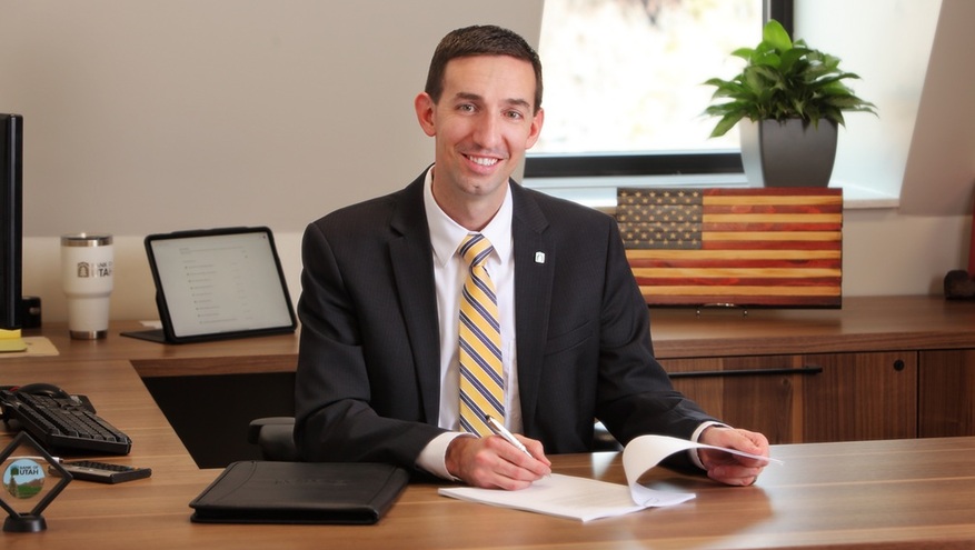 Ben Browning at his desk