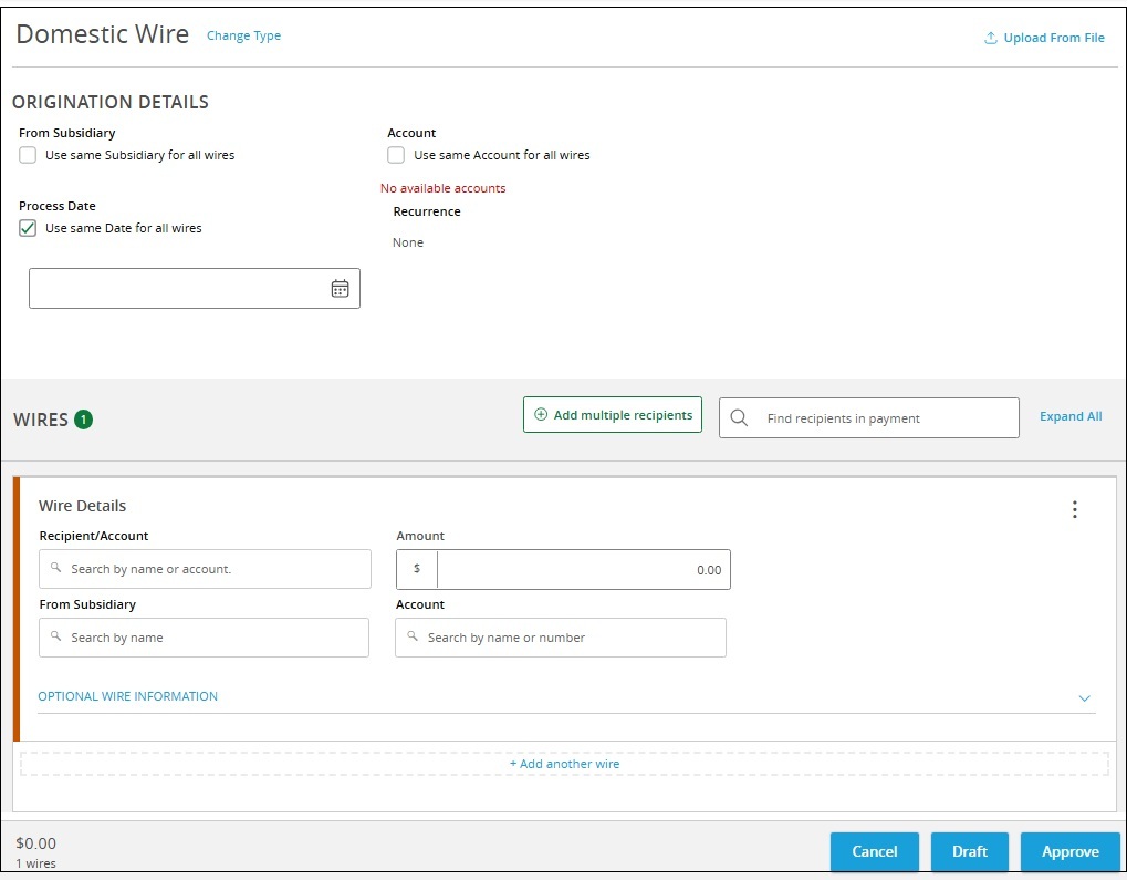 Multi-Wire Transfer Interface