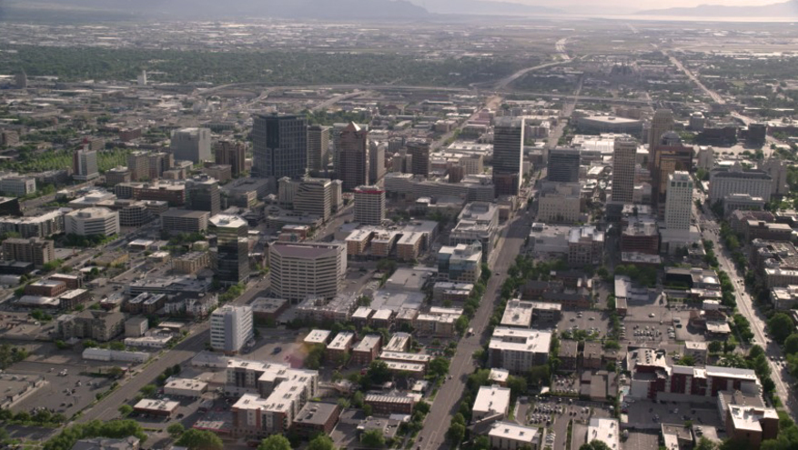 Aerial photo of downtown Salt Lake City