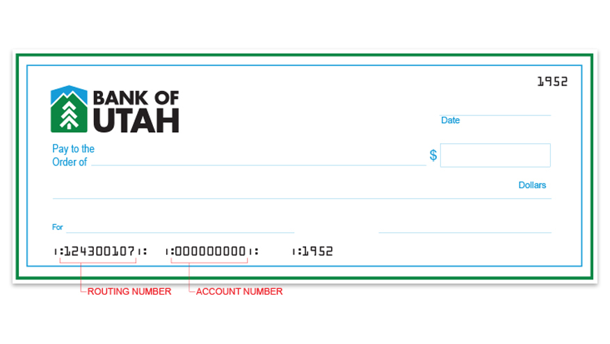 account and routing numbers on check